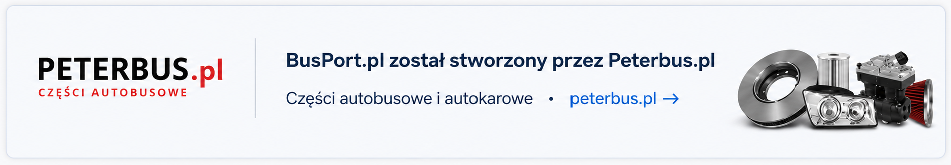 Peterbus.pl — części autobusowe i autokarowe. BusPort.pl został stworzony przez Peterbus.pl.